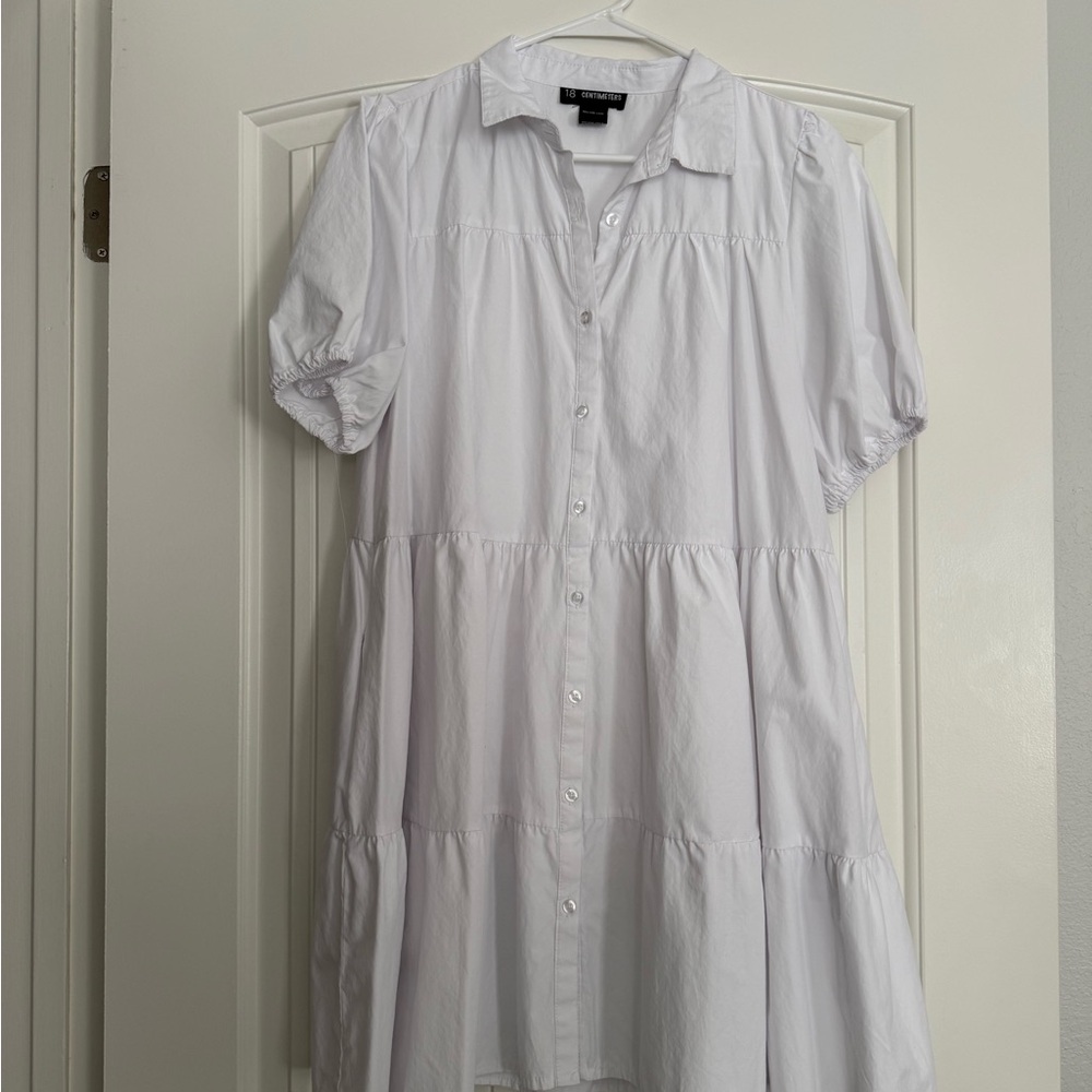 White Button-Up Dress